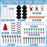 Christmas Crafts Kit for Kids, 9 Pack DIY Snowman Clay Stocking Stuffers