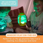 Play Pack Bundle With Sensory Play Jar, Water-Activated Light-Up Cubes, And Fun Fillers - Sensory Toys For Toddlers - Sensory Toy Kit With Light Up Cubes For Bathtub - Easy As Abc