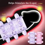 Men'S Cock Ring Penis Sleeve Set For Male Delay Ejaculation Sexual Pleasure Enhance For Couples Adult Sex Toys Reusable Penis Rings With Pellets For Vagina Stimulation Extend Sexual Play