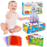 Baby Toys 6 To 12 Months - Baby Tissue Box Toys Montessori Toys For Babies 6-12 Months Soft Crinkle Infant Sensory Toys For 1 Year Old Early Learning Toys Baby Boys Girls Gifts