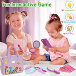 Toys For Girls 3 Years Old, Toddler Purse Girl Toys With Pretend Makeup Kit, Pretend Princess Play Purse Toy For Little Girl, Christmas Birthday Gifts For Toddler Girls Age 3, Purple