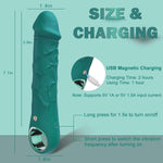 Realistic G-Spot Dildo Vibrator – 10 Modes Powerful Clitoral & Body Massager (Green)