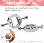 Stainless Steel Nipple Clamps 2Pcs Non-Piercing Breast Shields Body Jewelry