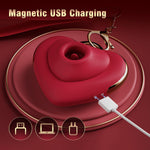 Mini Heart-Shaped Nipple Sucking Vibrator, Discreet Personal Massager for Women