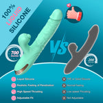 Beginner Thrusting Dildo Vibrator – G-Spot & Clitoral Stimulator with 10 Modes
