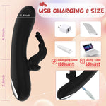 Rechargeable Rabbit Vibrator with Dual Motors & 10 Modes for G-Spot & Clitoral Pleasure
