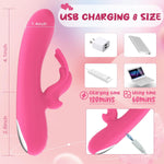 Rechargeable Rabbit Vibrator with Dual Motors & 10 Modes – Waterproof Silicone