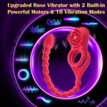 Upgraded Vibrating Penis Ring & Clitoral Vibrator, 10 Modes, Couples Toy