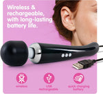 Wireless Wand Massager - G Spot & Clitoral Vibrator with 20 Modes, Waterproof, Black