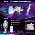 Vibrating Butt Plug with Flashing Light Base – Small Anal Plug for Men & Couples