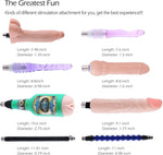 Thrusting Sex Machine with Realistic Dildo & 8 Accessories, 3XLR Connector
