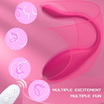APP-Controlled Wearable G-Spot Vibrator, 10 Modes, Rose Clitoral Stimulator