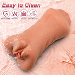 3-in-1 Male Masturbator Toy with Realistic Mouth, Vagina & Anal Textures (Tan)