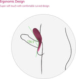 Waterproof Rechargeable Silicone Vibrating Ring for Men or Couples – Wine Red