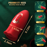 Rose Vibrator for Women – 10 Vibration & 10 Licking Modes, Clitoral Stimulator Toy