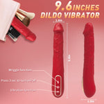 9.6" Realistic G-Spot Vibrator with 10 Modes & Wriggling Motion for Intense Pleasure