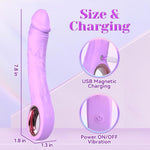 7.8" G-Spot Vibrator – Realistic Dildo with 10 Modes, Waterproof Silicone Toy
