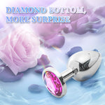 Jeweled Anal Plug, Adult Sex Toy for Men, Women & Couples, G-Spot Beads, Rose