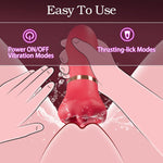 Lip-Shaped Clitoral Vibrator – 10 Modes, Thrusting Tongue, Nipple & G-Spot Stimulator
