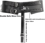 Adjustable Leather Strap-On Harness – Secure Waistband Tie for Vibrators & Wands