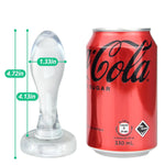 Transparent Anal Plug - Prostate Stimulating Anal Toy G-Spot Stimulate Sex Toy With Suction Cup For Beginners Advanced Men Women Couple (M)