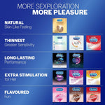 Extra-Thin Flavored Condoms, 3-Pack (Bubblegum, Chocolate & Strawberry), 10s Each