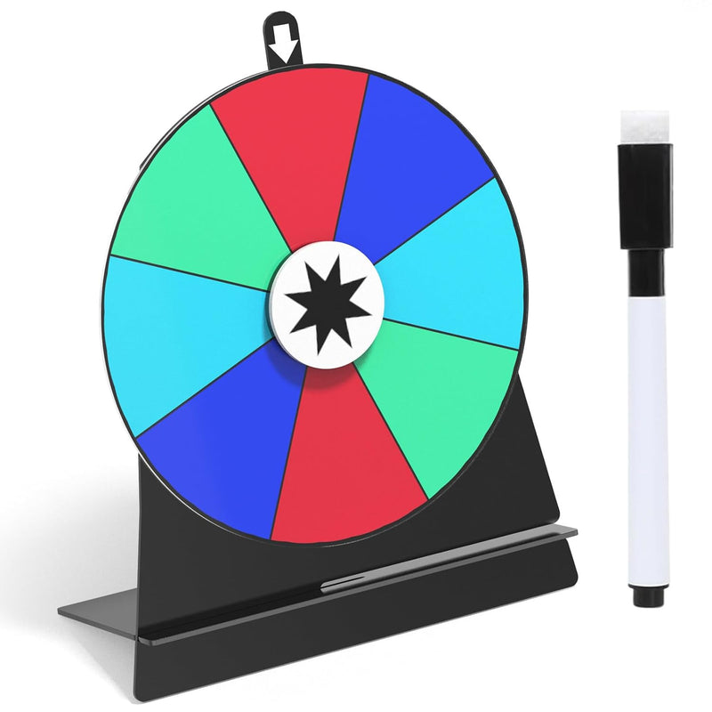 6 Inch Prize Wheel Spinning Wheel For Prizes 8 Slots Color Tabletop Roulett