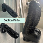 Lifelike 11.8 Inch Long 3.74 Inch Dildo, Black