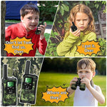 Walkie Talkies For Kids Toys For Boys Aged 5+ Outdoor Toys 2 Way Radio 22 Channel 3 Miles Range For Camp Hunt Adventure Game Birthday 6 7 8 9 10 Year Old Boys Gifts (Green)