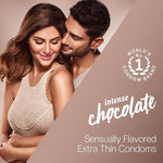 Extra Thin Chocolate-Flavored Condoms for Men – Intense Sensation, 10-Count Pack
