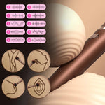 Bdsm Tickler Sex Toy Cosmetic Brush Erotic Tease And Masturbation Dual Purpose Bullet Vibrator With 10 Vibration Modes For Fetish Sm Cosplay Role Foreplay Play (Gold)