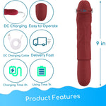 9 Inch Adult Tools For Women Automatic Electric Machine Handheld Silicone Realistic Classic Wand For Women With 7 Finger Shaped Auto Heating