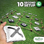Games - Giant Tic Tac Toe Game Outdoor (All Weather) | 3Ft X 3Ft | Instant Setup, No Assembly | Giant Outdoor Games For Adults And Family | Outside Toys | Large Lawn & Backyard Fun | Yard Game