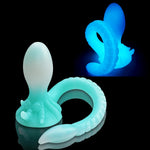 Monster Small Knot Long Tentacle Dildo Butt Plug Silicone Double Ended Octopus Fantasy Dildo With Suction Cup Light Up Anal Plug Ease Trainer Gay Adult Sex Toys & Games For Women12'' (L)