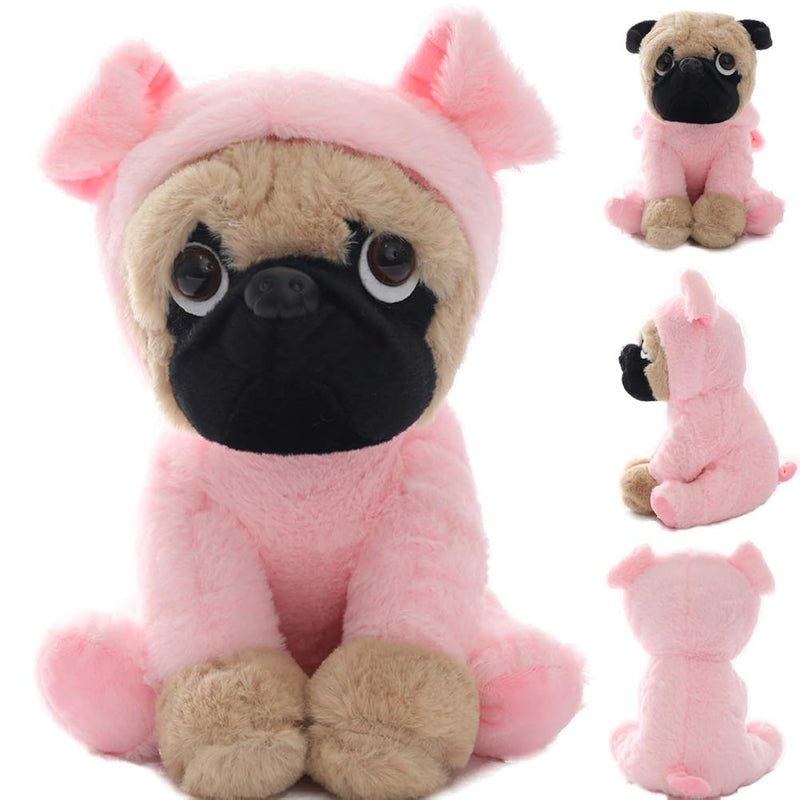 Stuffed Pug Plush Dog Puppy Soft Cuddly Animal Toy In Pig Costumes Super Cute
