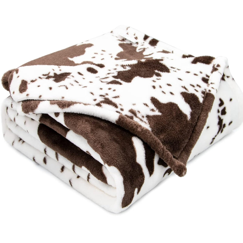 Fleece Blanket Cow Print Soft Throw Blanket Lightweight Blanket For Kids