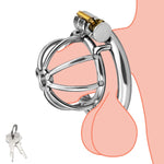 Stainless Steel Male Chastity Device Cock Cage, 1.77 Inch