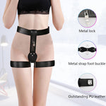 Women'S Chastity Pants With Lock, Adjustable Pu Leather Female Chastity Belt Thong Lady Sexy Underwear For Cpuples Bedroom Play, Fetish Sm Sex Toys Flirt For Women Men Extreme Love