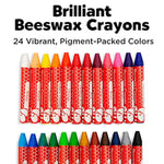 Faber-Castell Beeswax Jumbo Triangle Crayons for Kids Ages 3+ with Storage Case