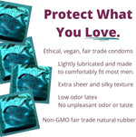 Ultra-Thin Standard Fit Condoms, Vegan & Non-Toxic Latex, 53mm, 12-Count Pack