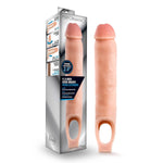 Performance - Ultra Soft X5 Plus 11.5 Inch Penis Sheath Extender - Extend Your Penis 2" - Thicken Up To 2.5"- Realistic Textured Cock Sleeve - Girth Enhancer Sex Toy For Men - Beige