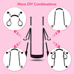 Adjustable Door Swing & Bondage Restraint Kit with Handcuffs & Leg Straps, Black