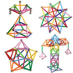 160 Pcs Magnet Building Sticks Kids Toys, Lengthen Magnetic Construction Building Blocks Set 3D Brain Training Learning Educational Diy Stem Toys