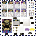 Colorful New Year Decorations Clock Stickers Games And New Year Bingo Game Holiday Party Game Supplies New Years Eve Party Supplies