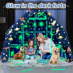 160Pcs Kids Fort Building Kit Glow In The Dark Build A Fort With Blanket Stem Educational Toys For 4 5 6 7 8 9 10 11 12 Years Boys Girls Ultimate Construction Gift Diy Forts Builder Set Indoor Outdoor
