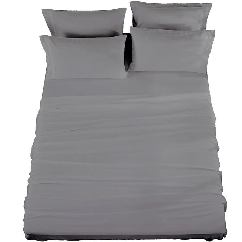 3 Piece Sheet Set, Microfiber, Gray, Twin Sheet Set
