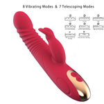 Portable Adult Tools For Women Today Silicone Rabbit Ears Toy Set 8 Vibrating Modes And 7 Thrusting Modes Adult Toys Thrusting & Games For Men And Women Machine Realistic Gifts Ladys Toys