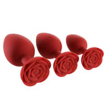 7.48" Anal Dildo+3Pcs Rose Anal Plug
