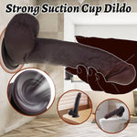 Silicone Realistic Dildo Black, 7 Inch Dual Density Dildo With Strong Suction Cup For Hands-Free Play, G Spot Penis Adult Sex Toys For Anal Vaginal, Beginner Adult Toy For Women Couples Men Pleasure