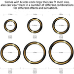 Penis Ring Cockring Enhances Erection - 6 Different Size Penis Rings Cockrings - Adult Sex Toys For Men - Super Soft Premium Quality Silicone
